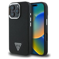 Guess Grained Triangle MagSafe case for iPhone 16 Pro - black