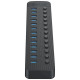 Orico CT2U3-13AB 13x USB-A 3.0 Hub with Switches - Black