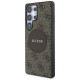 Guess 4G Round Patch Classic Logo MagSafe Case for Samsung Galaxy S25 Ultra Brown