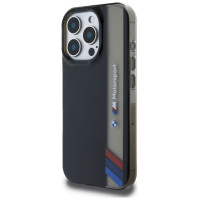 BMW Motorsport IML Vertical Stripe iPhone 16 Pro Max Case - Black