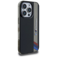BMW Motorsport IML Vertical Stripe iPhone 16 Pro Max Case - Black