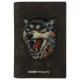 Nimmy Raptor Wolf Passport/Wallet Case - Brown