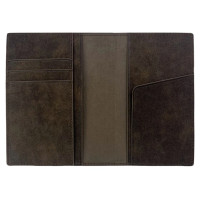 Nimmy Raptor Wolf Passport/Wallet Case - Brown