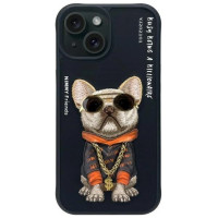 Nimmy Glasses Cool Dog iPhone 15 Case - Black