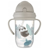 Canpol Babies Krūze ar salmiņu un svērteni EXOTIC Canpol 56/606 grey [A]