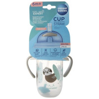 Canpol Babies Krūze ar salmiņu un svērteni EXOTIC Canpol 56/606 grey [A]