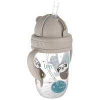 Canpol Babies Krūze ar salmiņu un svērteni EXOTIC Canpol 56/606 grey [A]