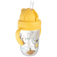 Canpol Babies Krūze ar salmiņu un svērteni EXOTIC Canpol 56/606 yellow [A]