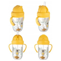 Canpol Babies Krūze ar salmiņu un svērteni EXOTIC Canpol 56/606 yellow [A]
