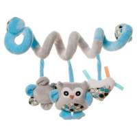4Baby Plīša spirāle OWLS blue 4BABY OB07 Play&Edu