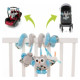 4Baby Plīša spirāle OWLS blue 4BABY OB07 Play&Edu