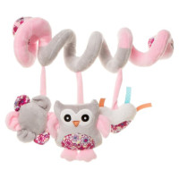 4Baby Plīša spirāle OWLS pink 4BABY OP07