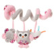 4Baby Plīša spirāle OWLS pink 4BABY OP07