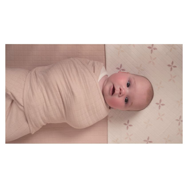 Lodger Bundler Solid kokvilnas autiņ&scaron; mazuļa ietī&scaron;anai, Powder - BN 023