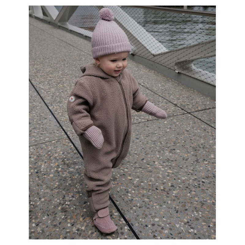 Lodger Mittens Merino vilnas bērnu cimdiņi, Rose, 0-12m - MTM 107_0-12