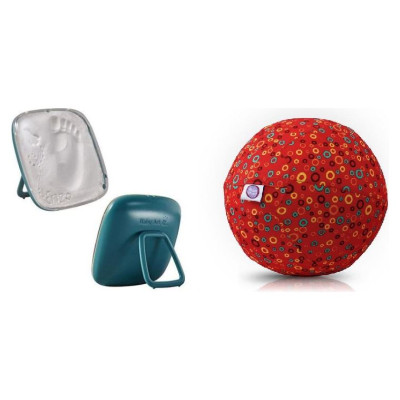 Bubabloon Baby Art Hello Baby Galactic Green komplekts mazuļa pēdiņas/rociņas nospieduma izveido&scaron;anai + Bubabloon balons ar pārvalku, sarkans - 3601091900 promo