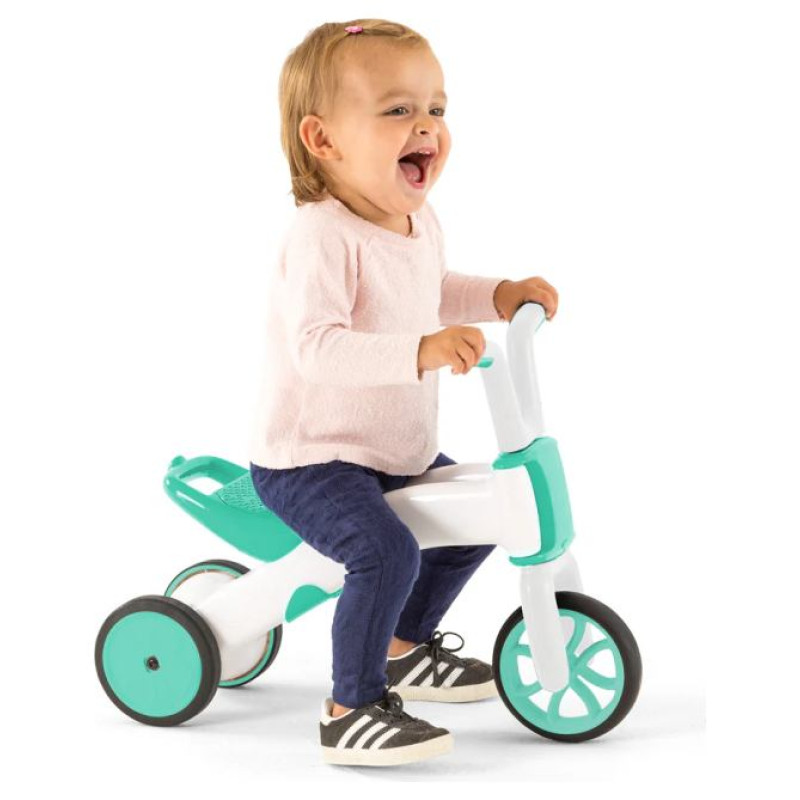 Chillafish Bunzi līdzsvara velosipēds - transformers pa&scaron;iem mazākajiem 2-in-1, mint, no 1 līdz 3 gadiem - CPBN03MIN