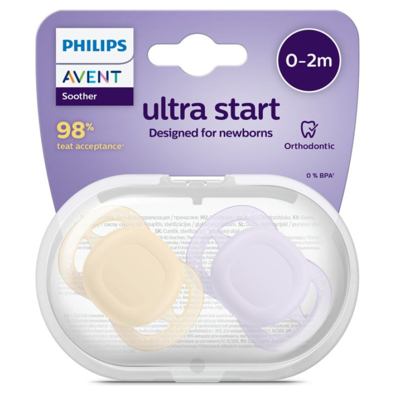 Philips Avent māneklītis Ultra Start, 0-2 mēne&scaron;i,  2 gab., meitenēm - SCF075/01