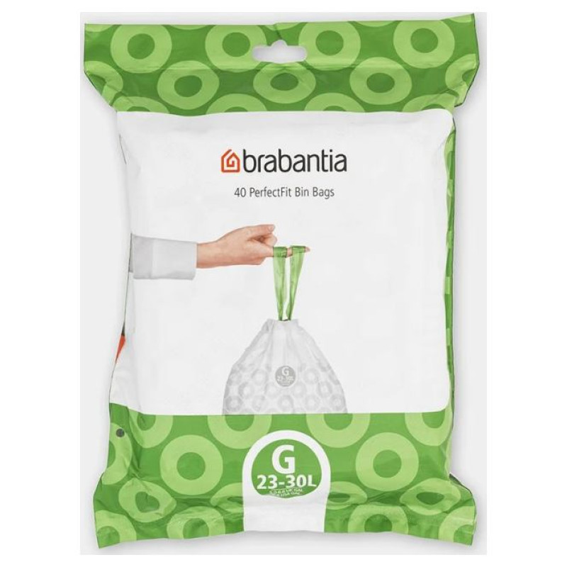Brabantia atkritumu tvertņu maisiņi,23-30 l, (G), 40 gab - 375668