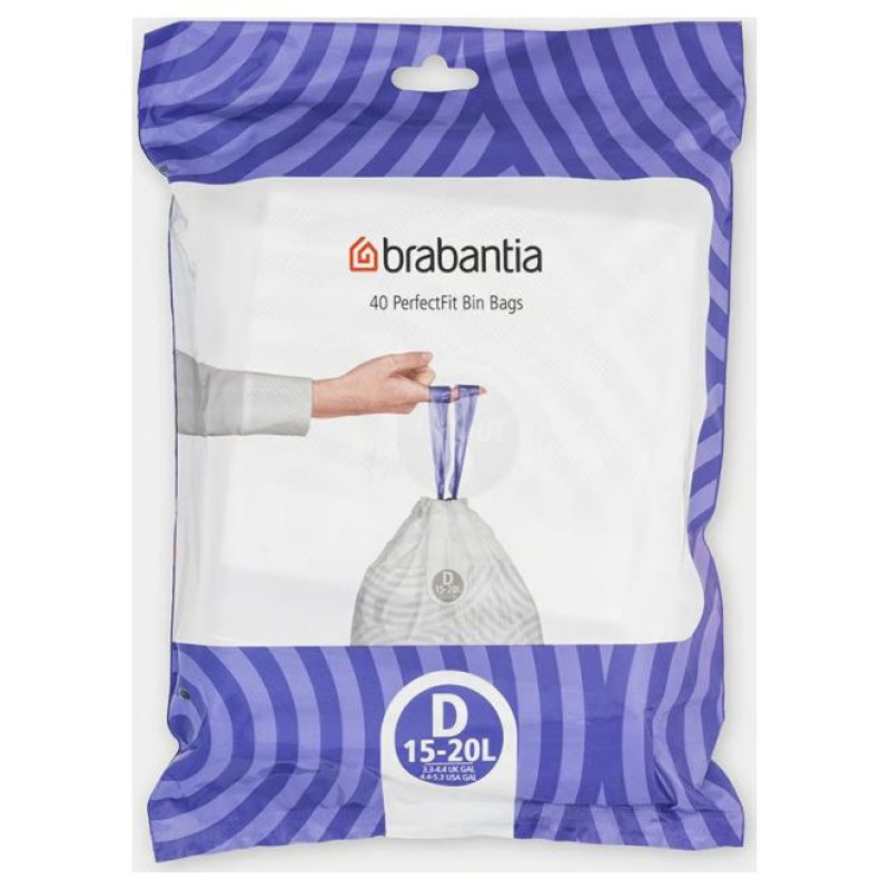 Brabantia atkritumu tvertņu maisiņi, 15-20 l, (D) (40 gab) - 138164
