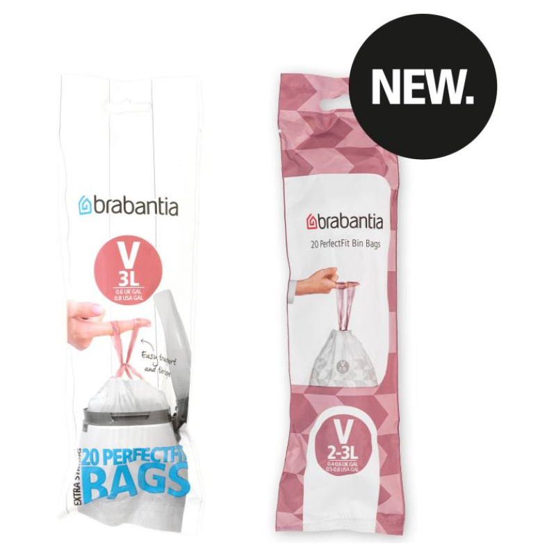 Brabantia atkritumu tvertņu maisiņi,2-3 l, , 20 gab - 116582