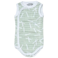 Lodger Romper Sprinkle kokvilnas bodijs bez piedurknēm,Leaf, 68 cm - RF 070_68