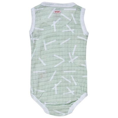 Lodger Romper Sprinkle kokvilnas bodijs bez piedurknēm,Leaf, 68 cm - RF 070_68