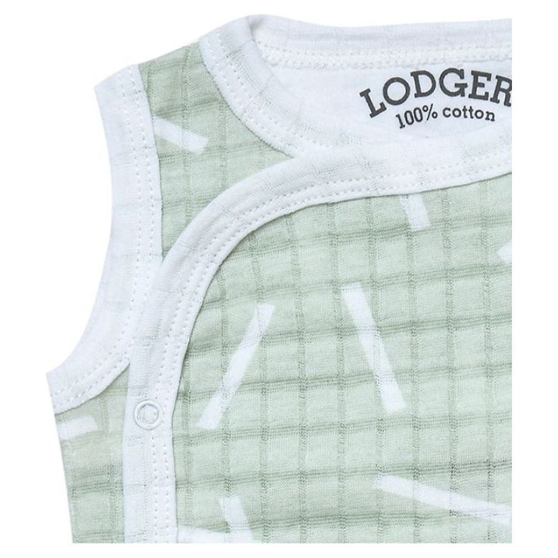 Lodger Romper Sprinkle kokvilnas bodijs bez piedurknēm,Leaf, 68 cm - RF 070_68