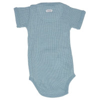 Lodger Romper Ciumbelle, adītas kokvilnas bodijs ar īsām piedurknēm, Ocean, 74 cm - RFC 074_74