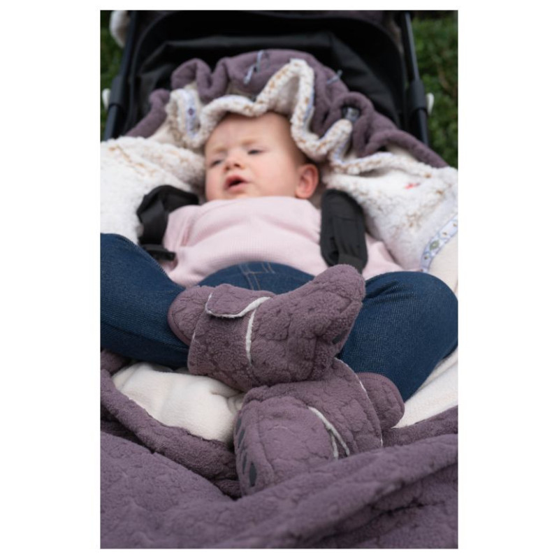 Lodger Slipper Folklore Fleece čībiņas, Mauve, 6-12m - SL 330_6-12