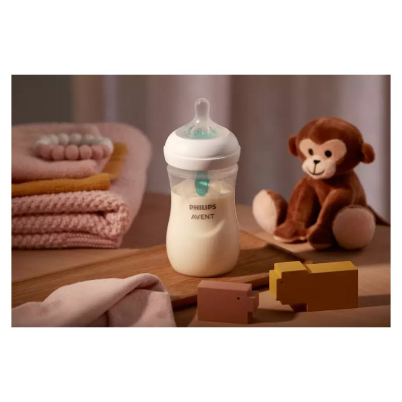 Philips Avent Natural Response pretkoliku pudelīte ar AirFree vārstu 260 ml, vidējas plūsmas knupītis, 1m+ - SCY673/01