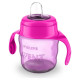 Philips Avent Easy Sip mācību krūzīte ar rokturiem,  6M+, 200ml, silikona snīpis, rozā - SCF551/03