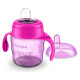Philips Avent Easy Sip mācību krūzīte ar rokturiem,  6M+, 200ml, silikona snīpis, rozā - SCF551/03