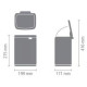 Brabantia atkritumu tvertne Bo, 4l, Matt Black - 222481