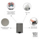 Brabantia atkritumu tvertne ar pedāli NewIcon, 5L, Mineral Concrete Grey - 126284