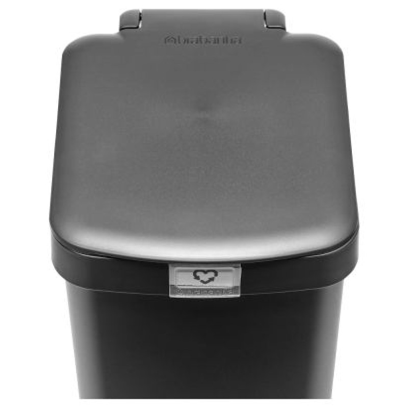 Brabantia atkritumu tvertne ar pedāli StepUp,16 l, Dark Grey - 800306