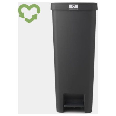 Brabantia atkritumu tvertne StepUp ar pedāli, 40l, dark grey - 800023