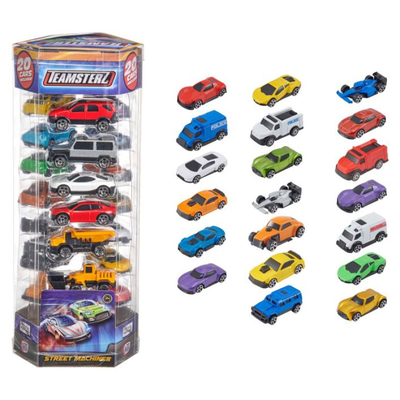 Teamsterz Die-Cast automa&scaron;īnu modeļu komplekts, 7 cm, 20 gab.