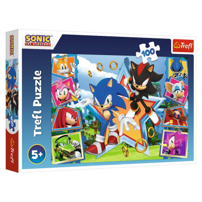 Trefl SONIC Puzle, 100 gab.