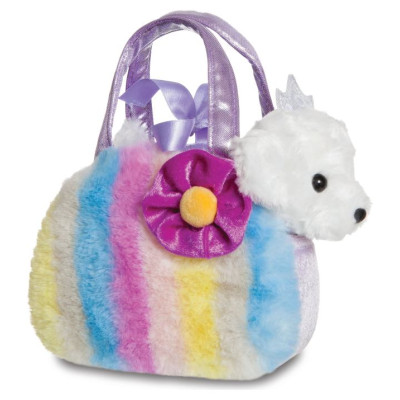 Fancy Pals AURORA Fancy Pals Plī&scaron;a kucēns violetā somā, 20 cm