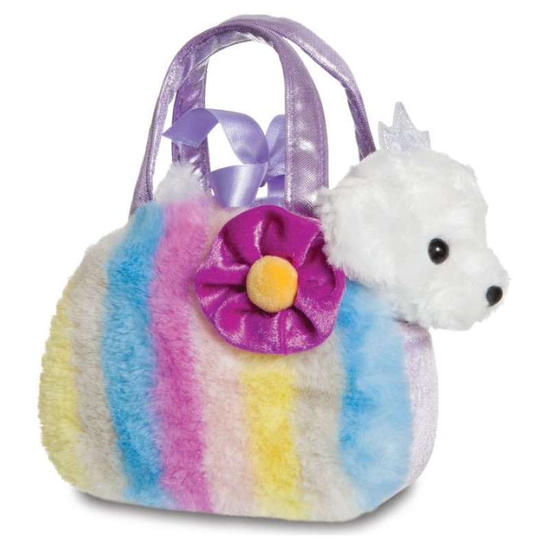 Fancy Pals AURORA Fancy Pals Plī&scaron;a kucēns violetā somā, 20 cm