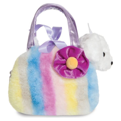 Fancy Pals AURORA Fancy Pals Plī&scaron;a kucēns violetā somā, 20 cm