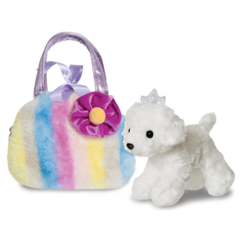 Fancy Pals AURORA Fancy Pals Plī&scaron;a kucēns violetā somā, 20 cm