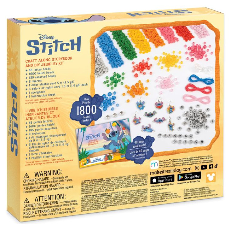 Make It Real DISNEY STITCH DIY Rotaslietu komplekts ar stāstu grāmatu