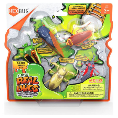 Hex Bots HEXBUG Interaktīvā rotaļlieta Nano reālistiskās vaboles, 5-paka