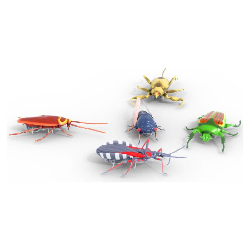 Hex Bots HEXBUG Interaktīvā rotaļlieta Nano reālistiskās vaboles, 5-paka