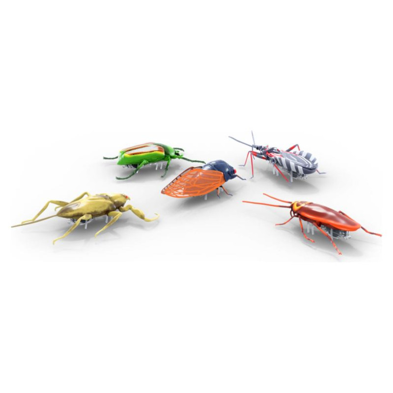 Hex Bots HEXBUG Interaktīvā rotaļlieta Nano reālistiskās vaboles, 5-paka
