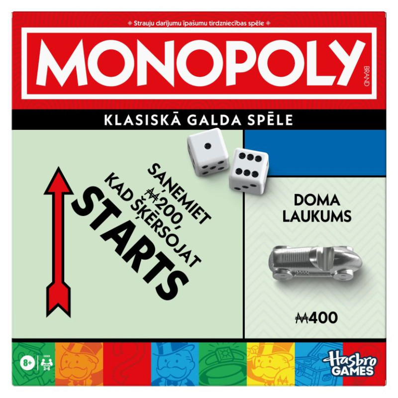 Monopoly Galda spēle Classic Refresh (Latvie&scaron;u val.)