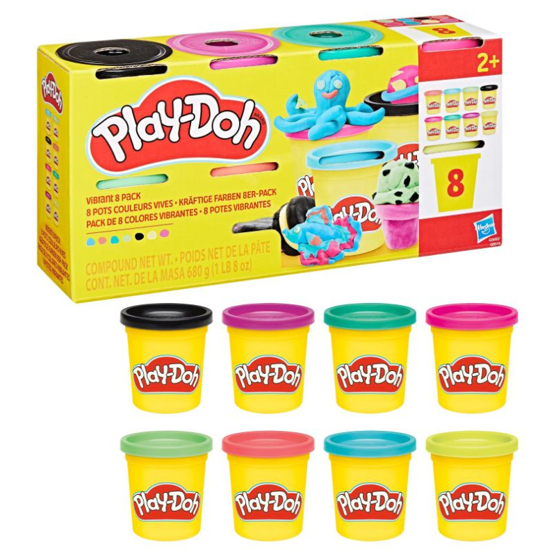 Play-Doh Plastilīna trauciņi, 8 gab.