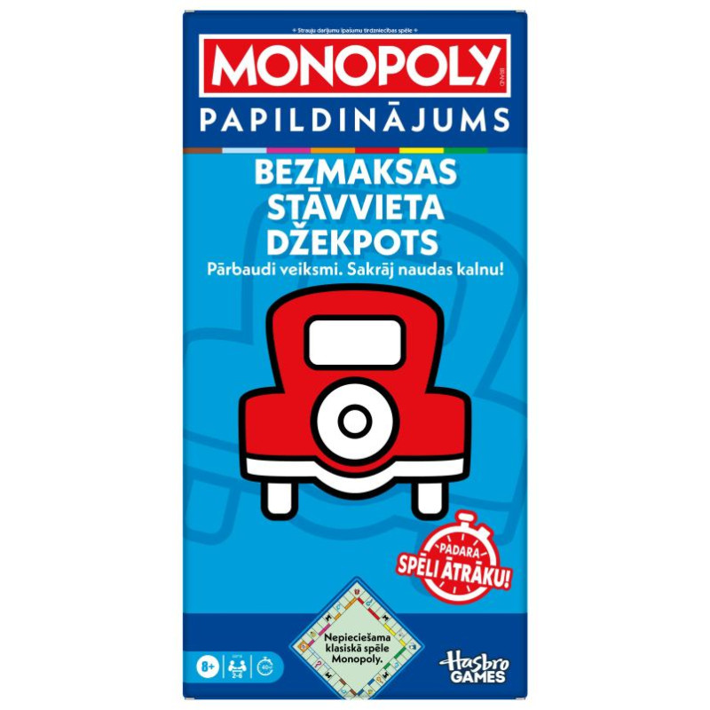 Monopoly Galda spēles papildkomplekts, Bezmaksas stāvvieta džekpots (Latvie&scaron;u val.)